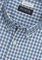 Jos. A. Bank Comfort Stretch Traditional Fit Plaid Short-Sleeve Sportshirt