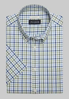 Jos. A. Bank Tailored Fit Gingham Short-Sleeve Sportshirt