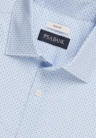 Jos. A. Bank Slim Fit Comfort Stretch Check Short Sleeve Sportshirt