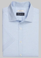 Jos. A. Bank Slim Fit Comfort Stretch Check Short Sleeve Sportshirt