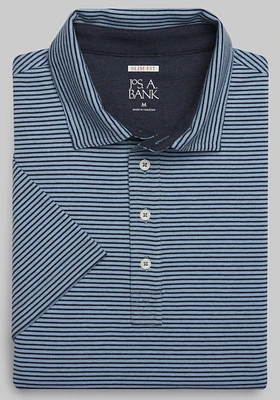 Traveler Collection Slim Fit Comfort Stretch Jacquard Polo