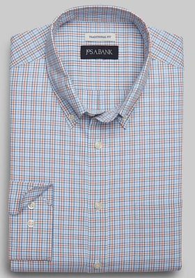 Jos. A. Bank Comfort Stretch Traditional Fit Plaid Long Sleeve Sportshirt