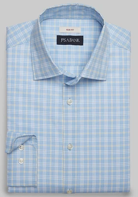 Jos. A. Bank Comfort Stretch Slim Fit Plaid Long Sleeve Sportshirt