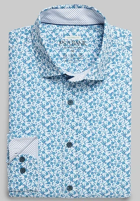 Traveler Motion Tailored Fit 4-Way Stretch Mini Floral Sportshirt