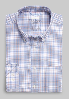 Traveler Performance Tailored Fit Plaid 4 Way Stretch Long Sleeve Sportshirt