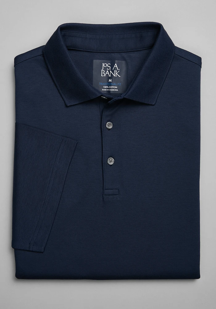 Jos. A. Bank Comfort Stretch Traditional Fit Interlock Polo