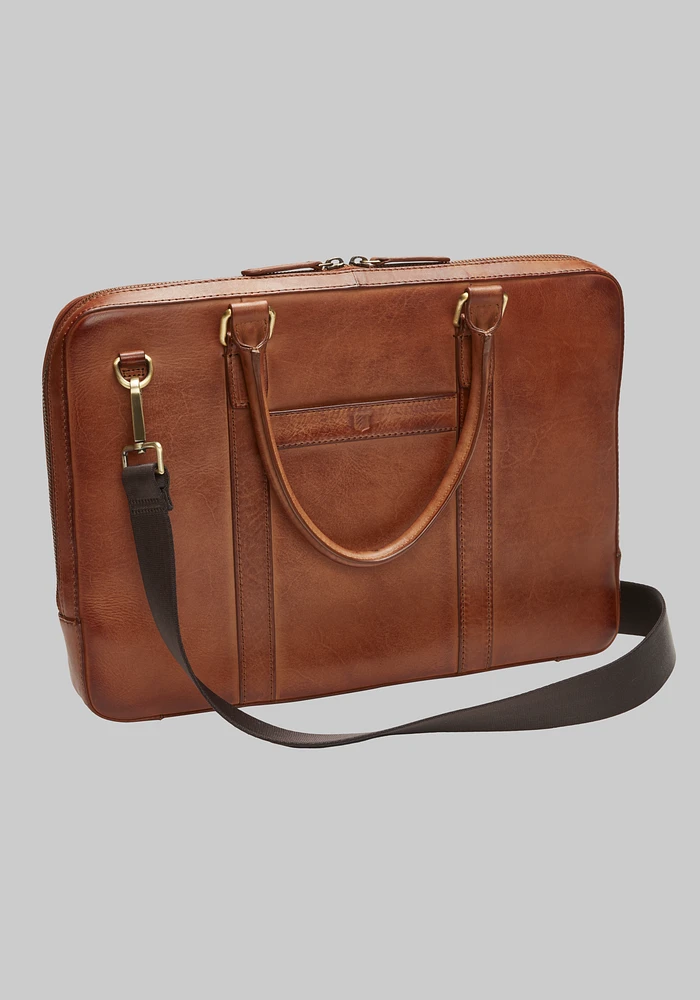 Jos. A. Bank Slim Leather Briefcase