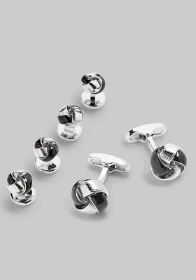 Jos. A. Bank Black Enamel Cufflink & Stud Set