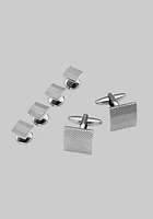 Jos. A. Bank Textured Square Cufflinks & Stud Set