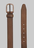 Johnston & Murphy Topstitched Oiled Leather Belt