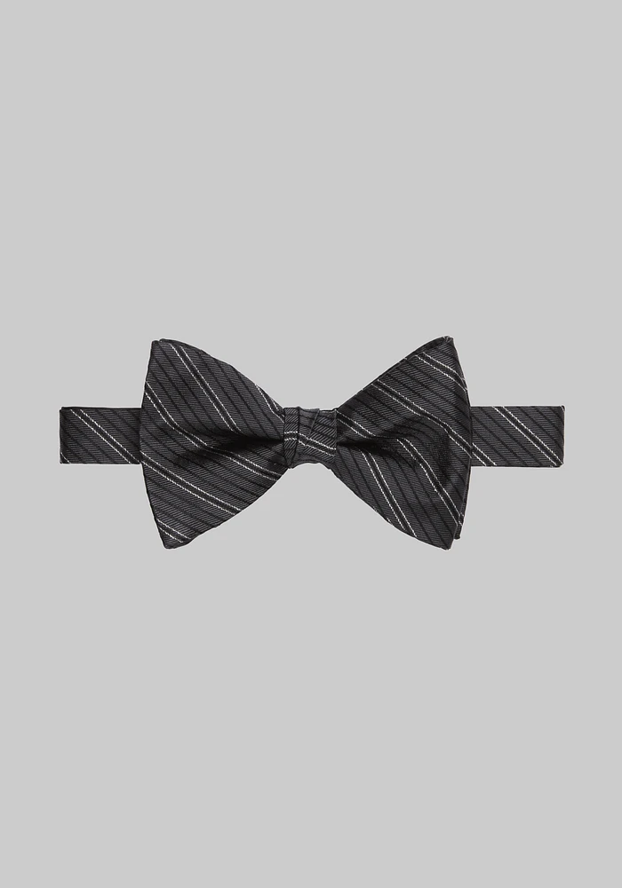 Jos. A. Bank Metallic Variegated Stripe Pre-Tied Bow Tie