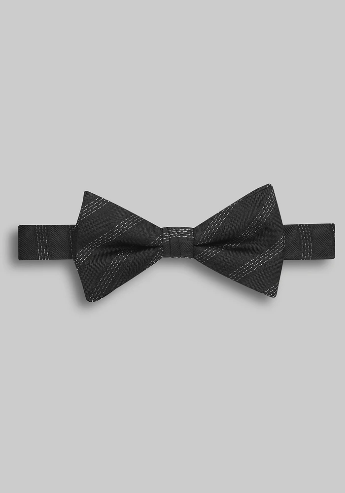 Jos. A. Bank Topstitch Stripe Pre-Tied Bow Tie