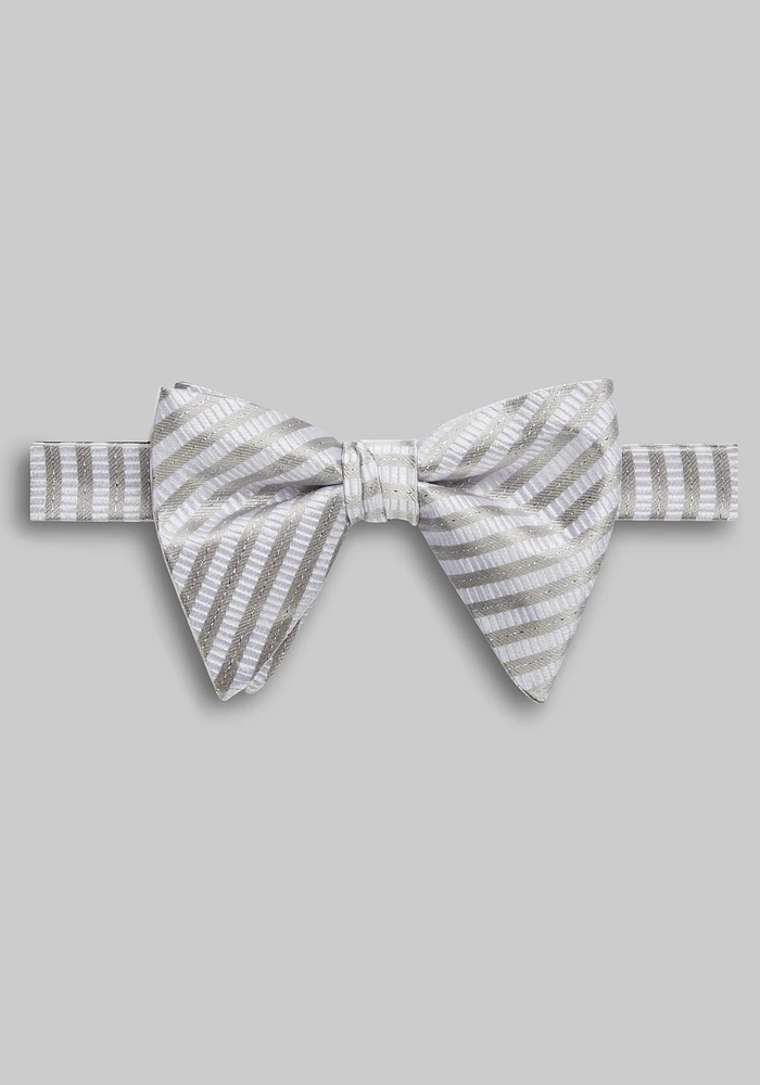 Jos. A. Bank Faille Stripe Teardrop Pre-Tied Bow Tie