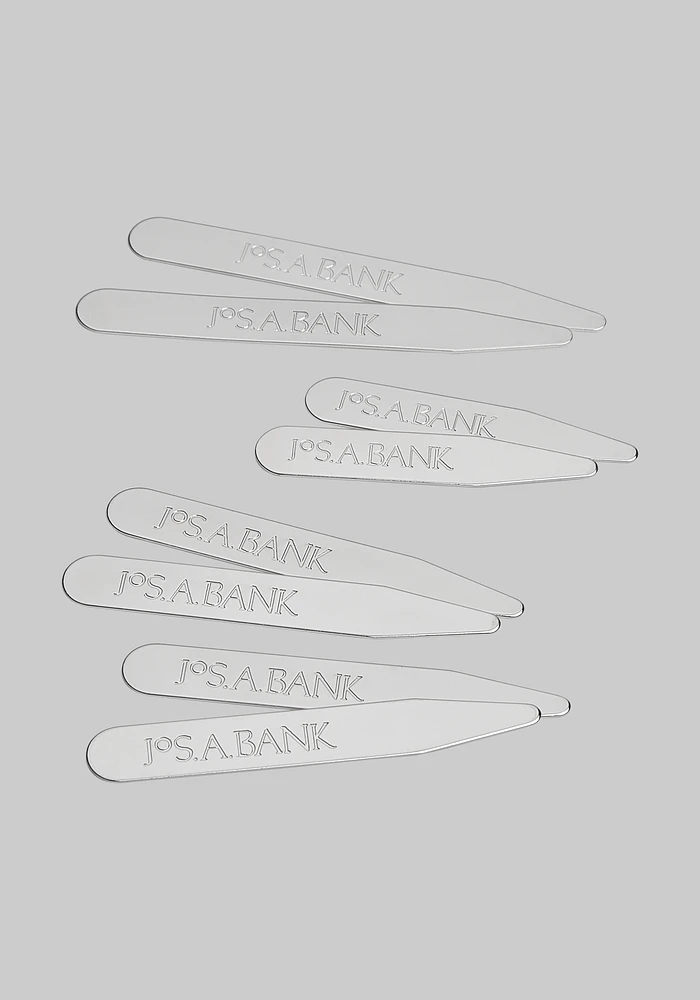 Jos. A. Bank Silvertone Metal Collar Stays