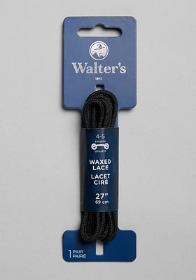 Walter's 27-Inch Wax Dress Laces, Black