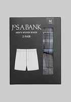 Jos. A. Bank Plaid Woven Boxers, 2-Pack