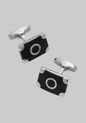 Jos. A. Bank Black Stone & Circle Cufflinks