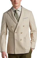 Slim Fit Peak Lapel Double Breasted Sport Coat