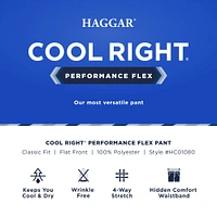 Cool Right® Performance Flex Classic Fit Flat Front Pants