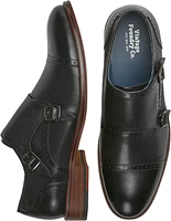 Morgan Monk Strap Medallion Cap Toe Oxfords