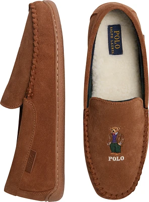 Moccasin Holiday Bear Slippers