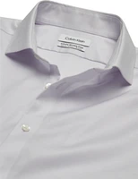 Slim Fit Spread Collar Mini Texture Dress Shirt
