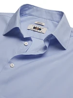 Modern Fit Spread Collar Mini Grid Dress Shirt