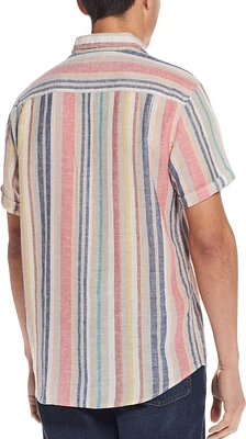 Classic Fit Striped Linen Sport Shirt