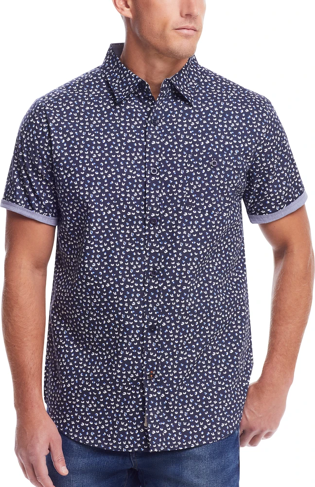 Classic Fit Short Sleeve Poplin Sport Shirt