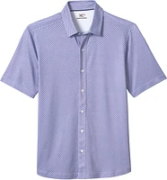 Modern Fit Droplet Pattern Short Sleeve Sport Shirt