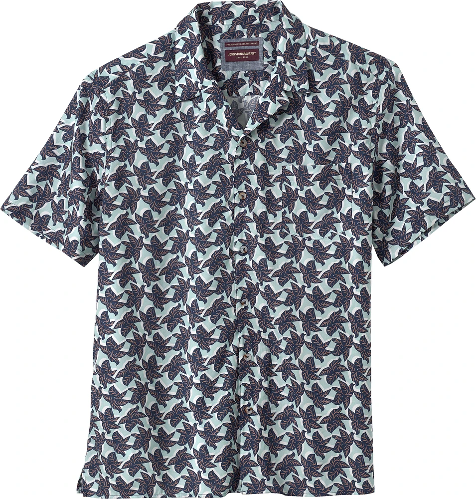 Modern Fit Leaf Cluster Camp Shirt