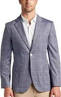 Modern Fit Glen Plaid Crepe Knit Sport Coat