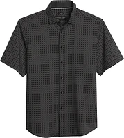 Modern Fit Abstract Clover Short Sleeve Sport Shirt