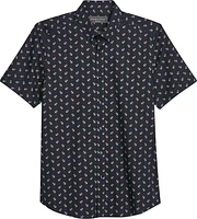 Slim Fit Fleur Medallion Print Sport Shirt