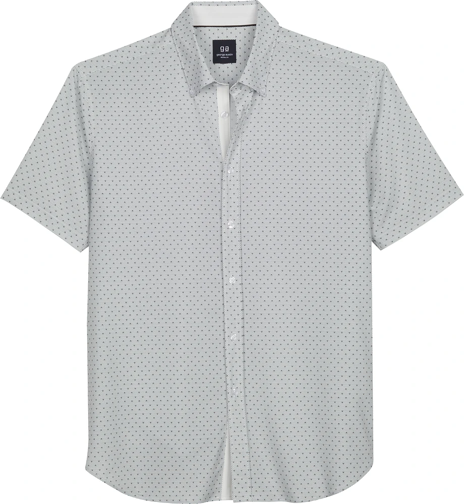 Modern Fit Abstract Dot Short Sleeve Sport Shirt