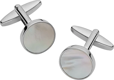 Mother-of-Pearl Round Cufflinks