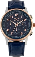 Joseph Abboud Watch, Navy Blue & Rose Gold