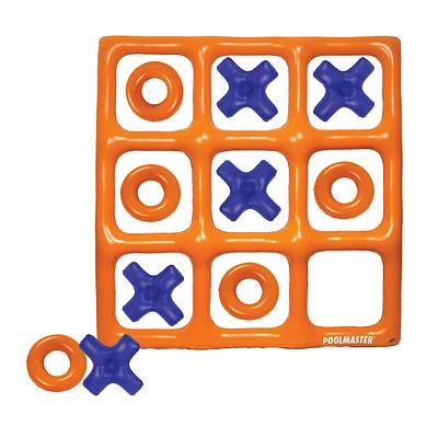 48" Orange And Blue Reversible Tic Tac Toe Inflatable Pool Game