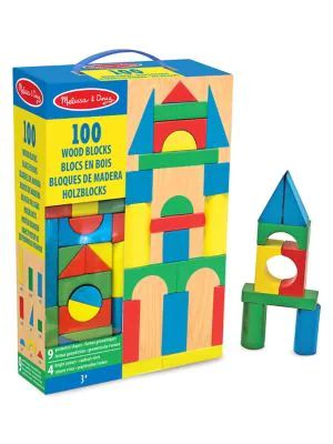 100 Wood Blocks Play Set