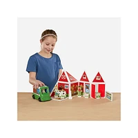 Magnetivity On The Farm 102-Piece Wooden Building Playset