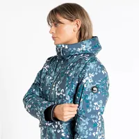 Womens/ladies Verdict Animal Print Insulated Hooded Ski Jacket