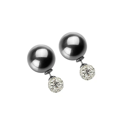 Front and Back Ball Stud Earrings