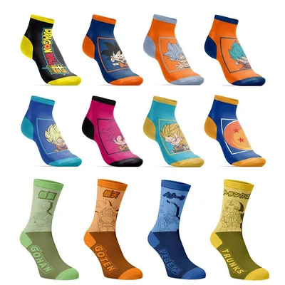Dragon Ball Super Characters 12 Days Of Socks Gift Set