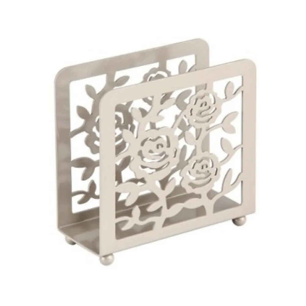 White Rose Standing Napkin Holder - Set Of 2