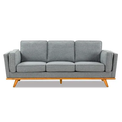 Artisan Modern Fabric Sofa With Wood Base