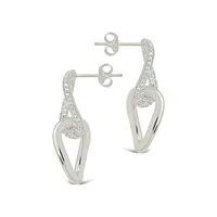 Cz Link Drop Studs Earring Sterling Forever