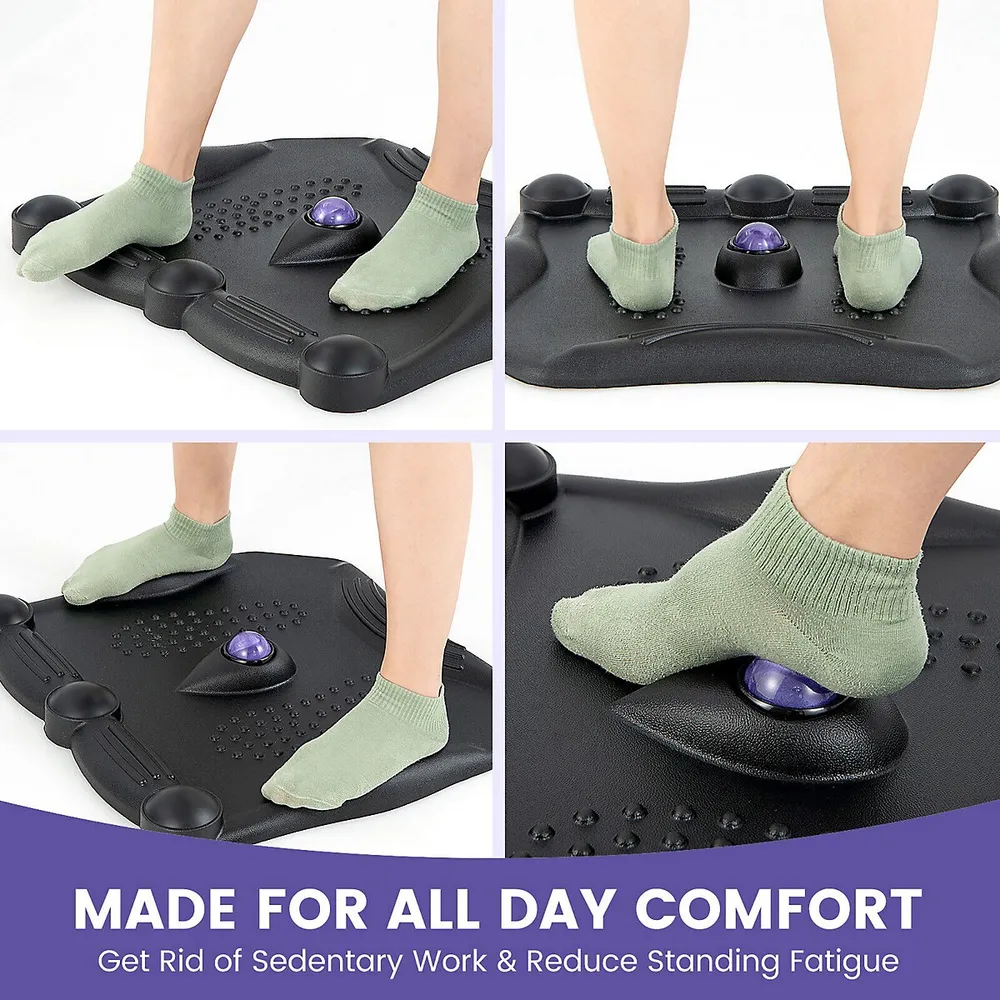 Costway Anti Fatigue Wobble Balance Board Mat W/ Massage Points