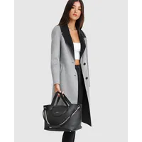 Lexington Two-tone Wool Blend Coat