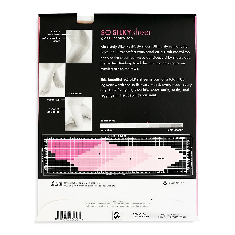 So Silky Sheer Gloss Control Top - 15 Denier