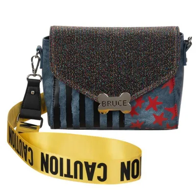 Dc Comics Harley Quinn Birds Of Prey Caution Tape Handbag Purse Clutch